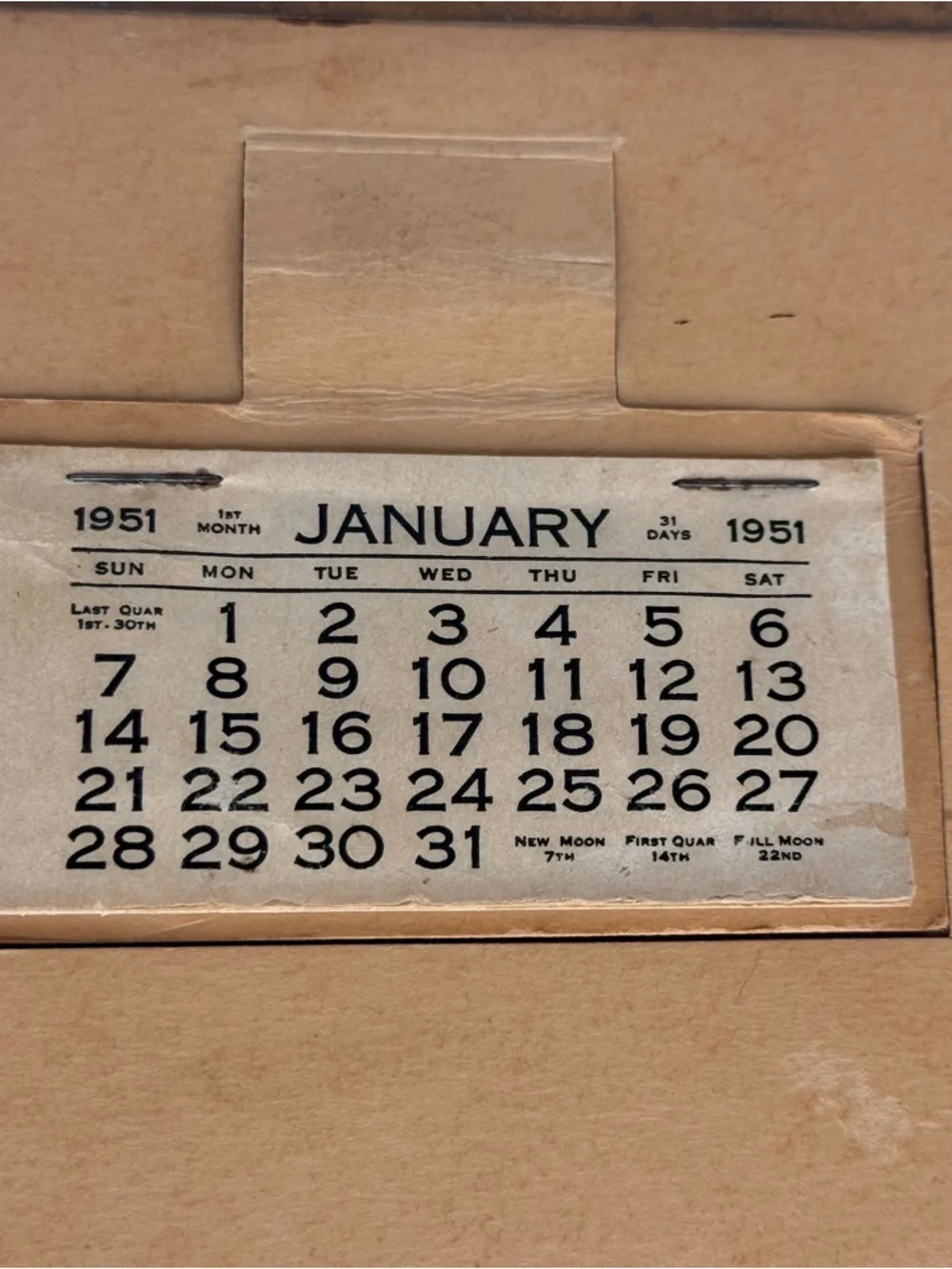1951 Vintage Advertising Nursery Window Silhouette Calendar North Dakota - Picture 7 of 8